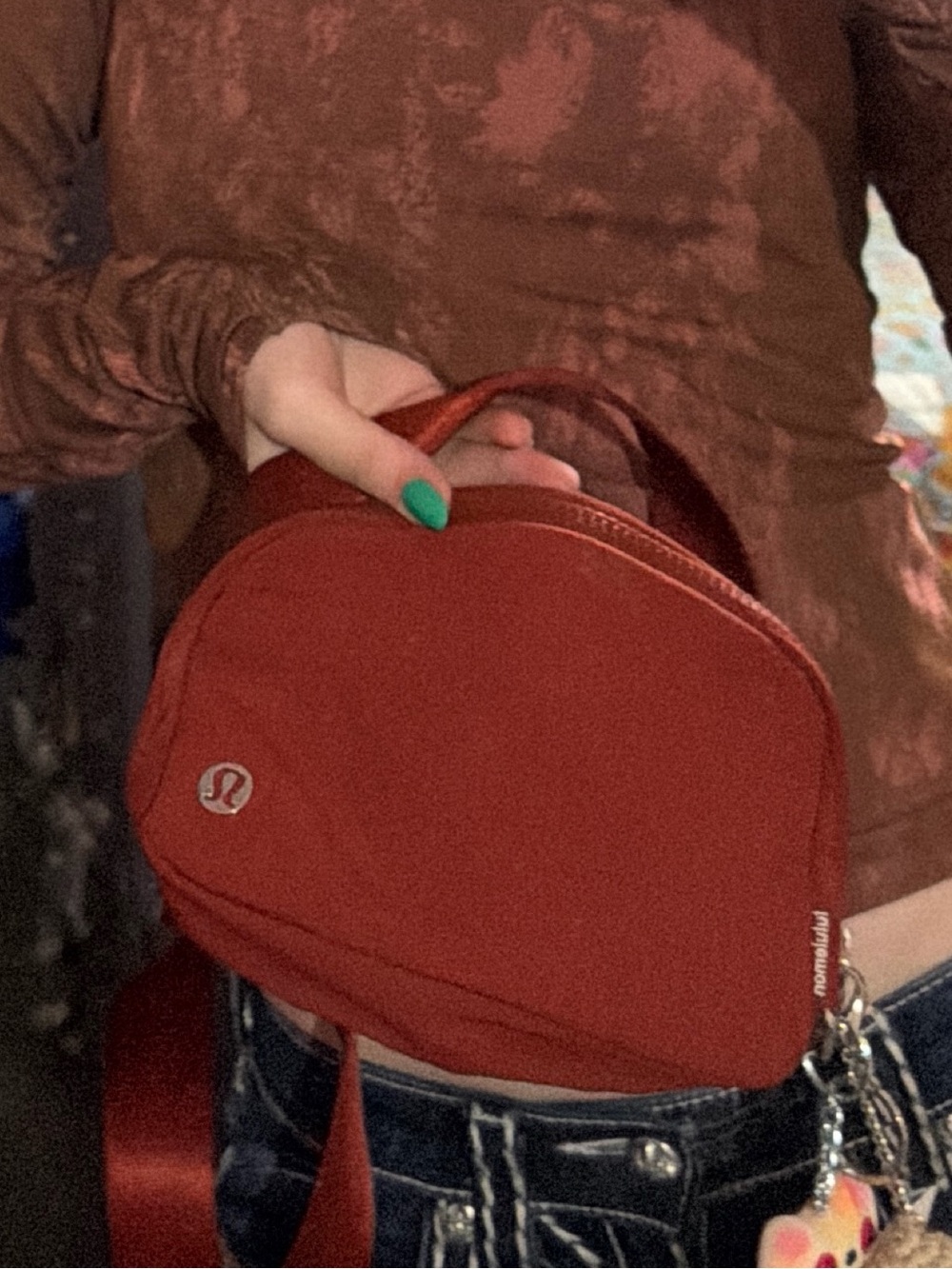 lululemon athletica Brick Red Small Crossbody Bag